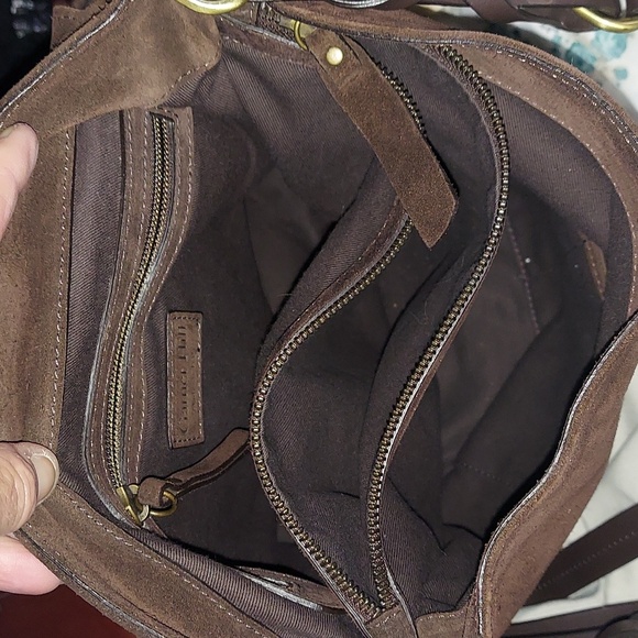 Garnet Hill Siena  Messenger Crossbody Leather Suede Bag Made in Italy - Picture 13 of 13